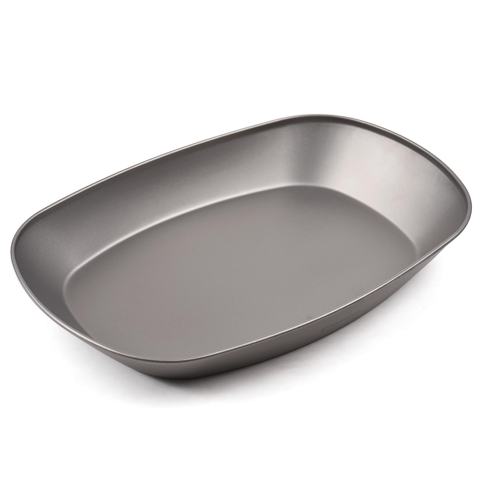 Titanium Serving Platter Lightweight Camping Baking Bbq Plate Tray