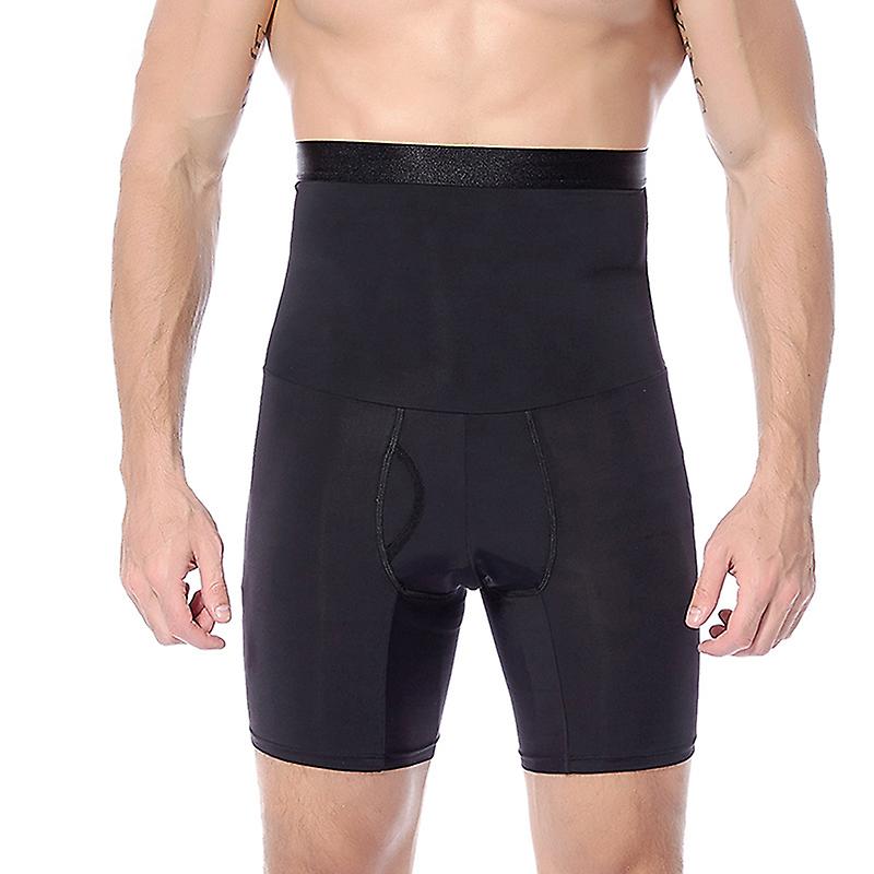 Men's Compression High Waist Slim Shorts Tummy Body Contour Shaper Girdle Pants