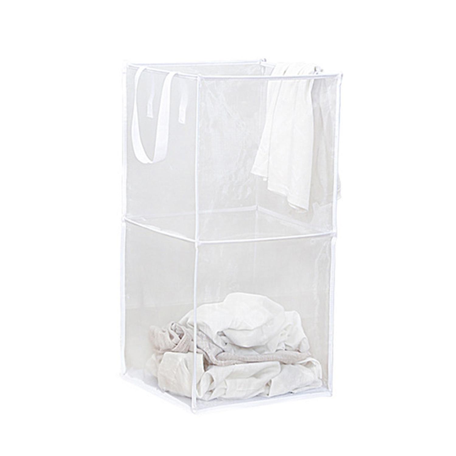 Laundry Basket Foldable Fine Mesh Portable Bathroom Folding Dirty Clothes Hamper Daily Use