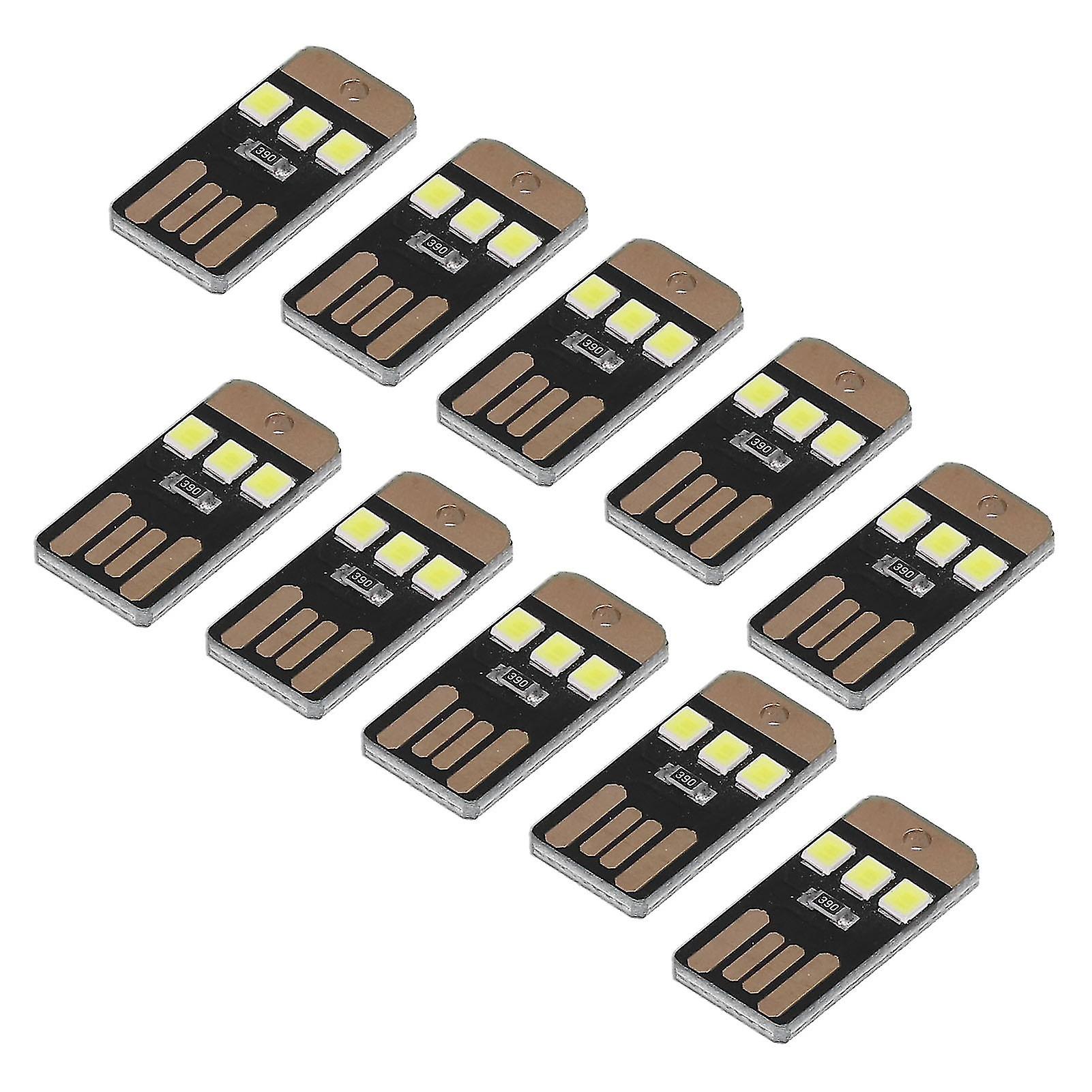 10個キャンプミニテントナイトライトポータブル省エネUSB LED懐中電灯屋外用ブラック