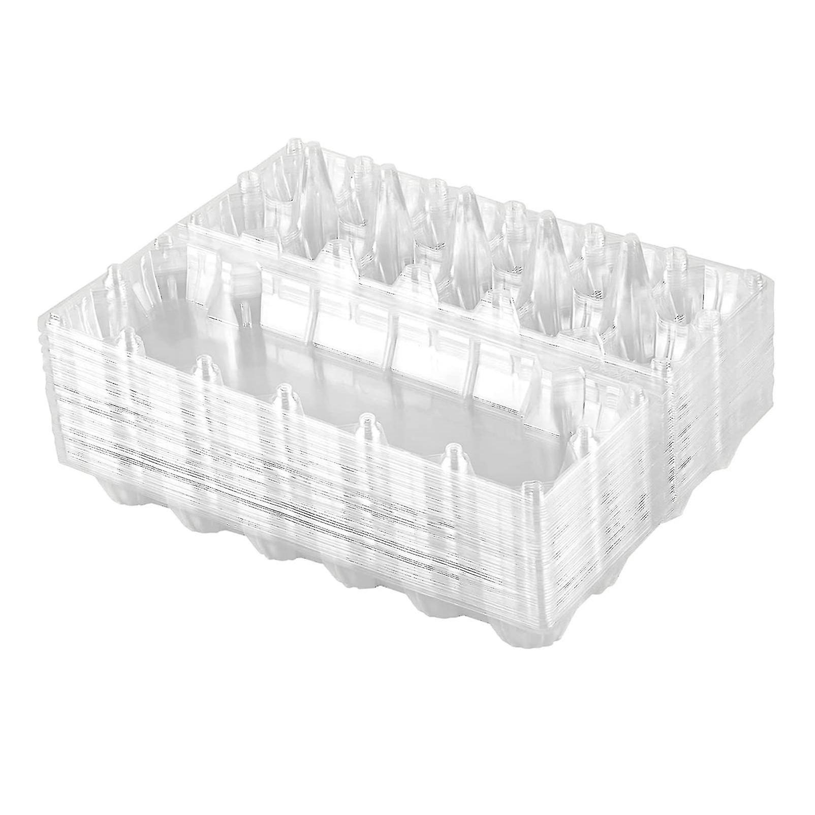 24 قطعة كرتون بيض بلاستيكي سائب حامل صينية بيض دجاج واضح لمزرعة دجاج المراعي العائلية Busine Hy