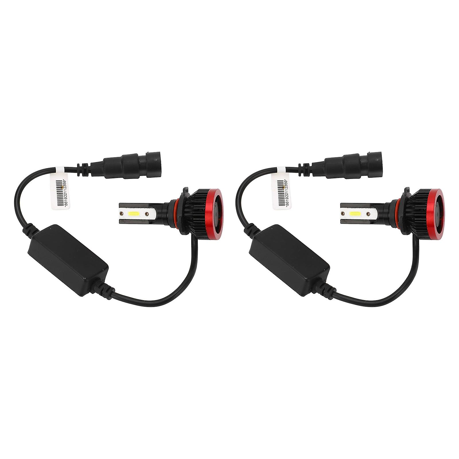 2PCS Car LED Headlight DC12V IP68 Protection 6500LM 6000K Front Lamp ...