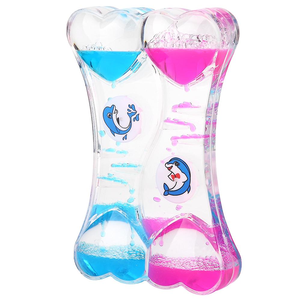 Heart Pattern Hourglass Floating Oil Clock, Liquid Timer