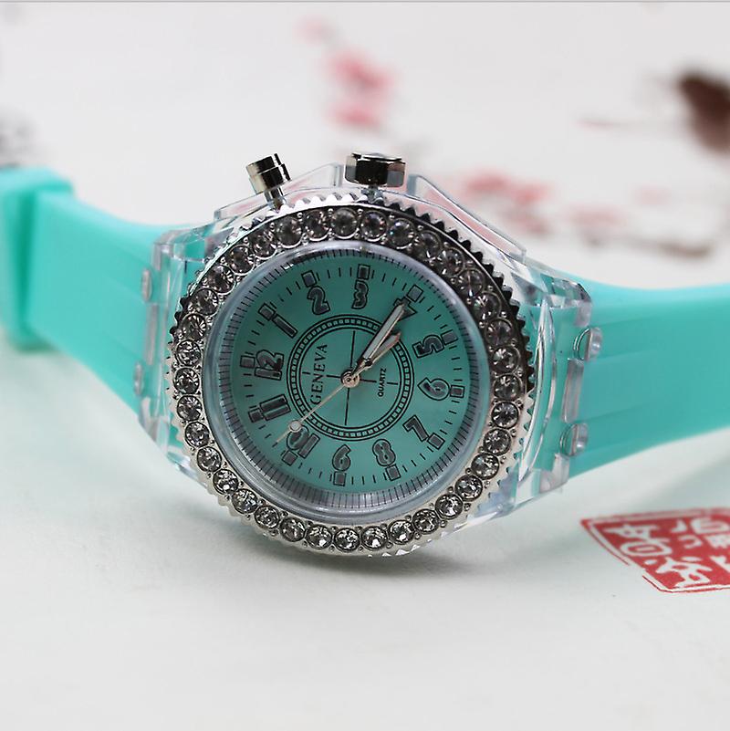 Luminous Watch Pointer Dial with Rhinestone Decor Stylish Quartz Watch Cool Wrist Gift for Men Women