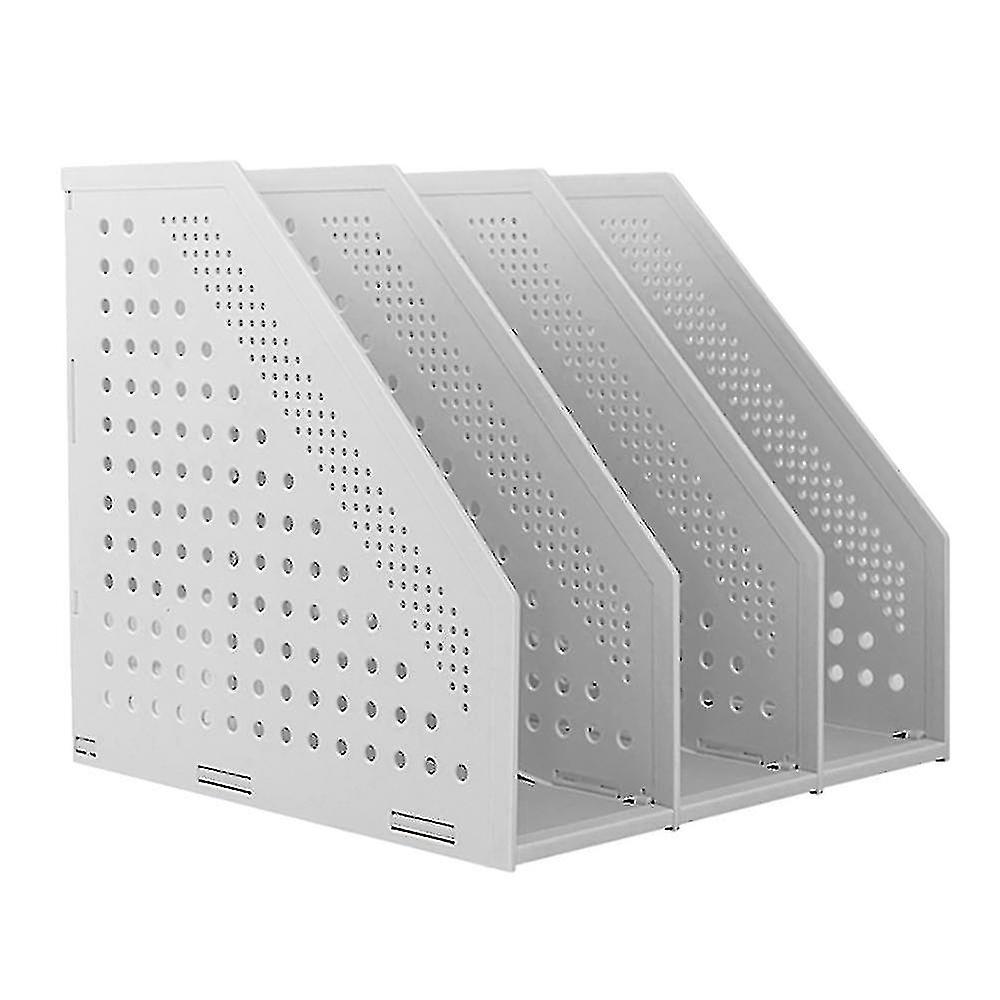 Three Story Book Shelf File Folder Compatible With Sorting Books Cd Bookends B