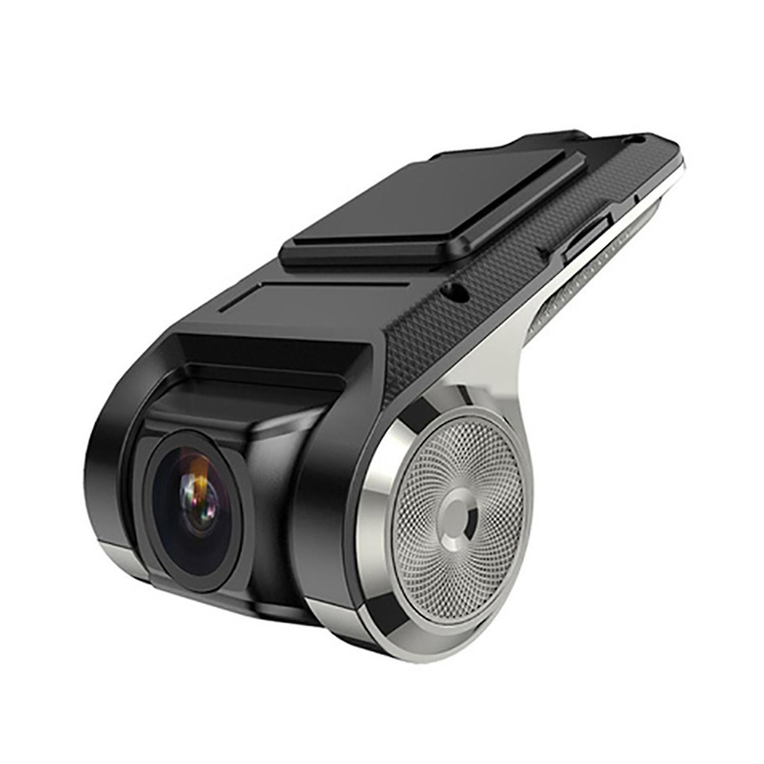 USB Dash Camera Car DVR HD720P, 90° Rotating Lens 170° Wide Angle Road Video Recorder Automatic Cycl