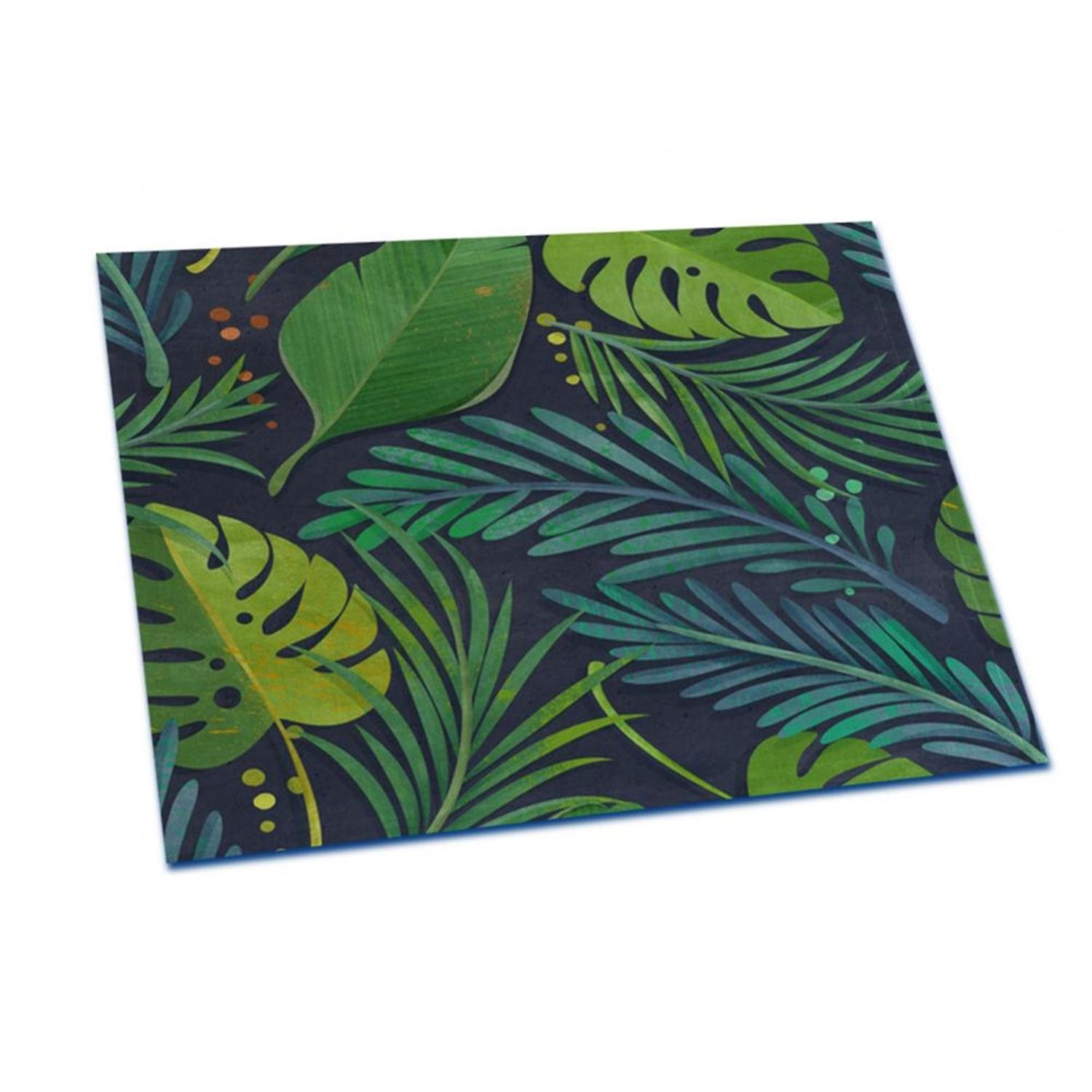 Stain Resistant Place Mat Aesthetic Linen Nordic Style Floral Leaf Table Mat Household Supplies