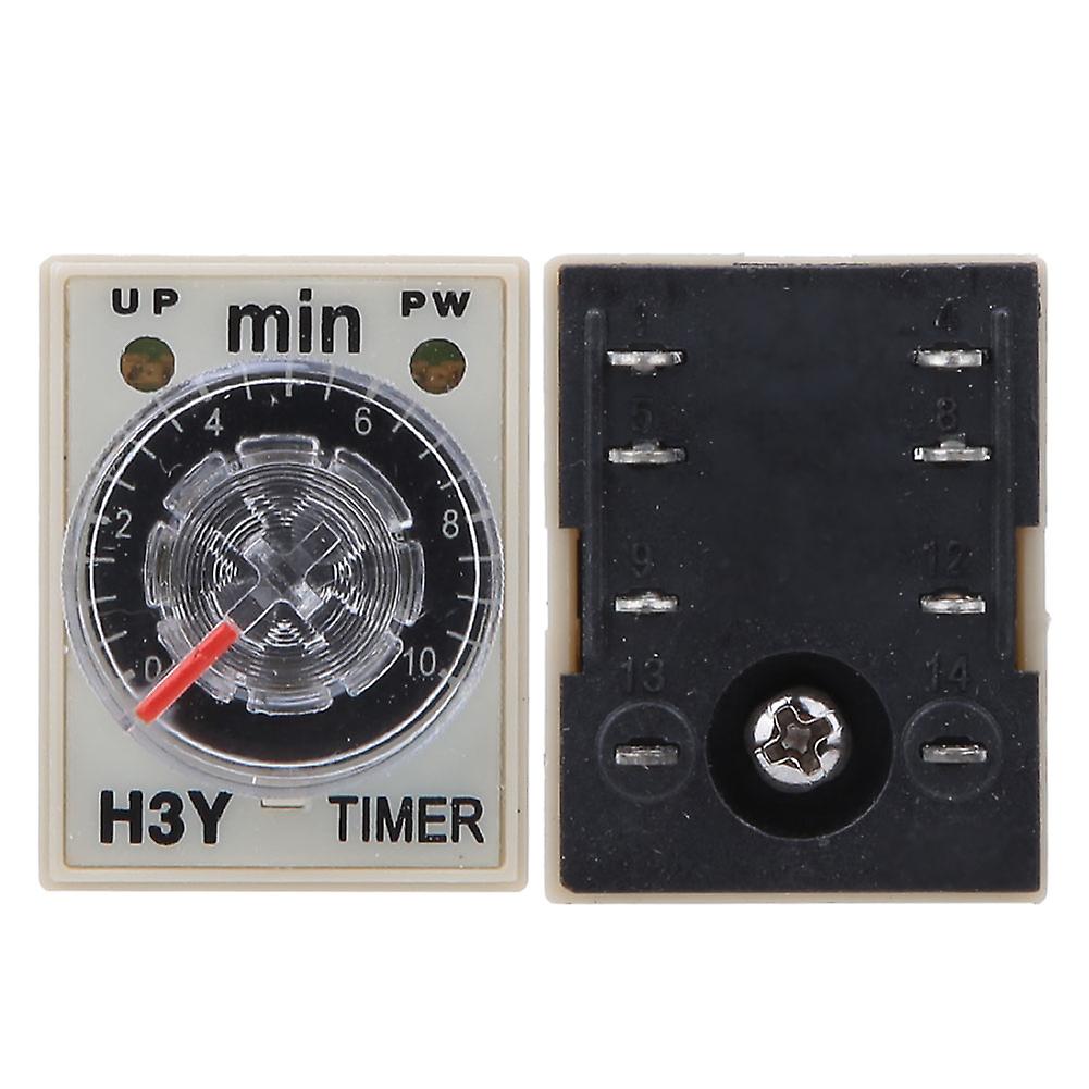 H3Y-2 8 Pin High Precision Time Delay Relay for Household Appliances Power Supply 0-10 Minutes AC 220V
