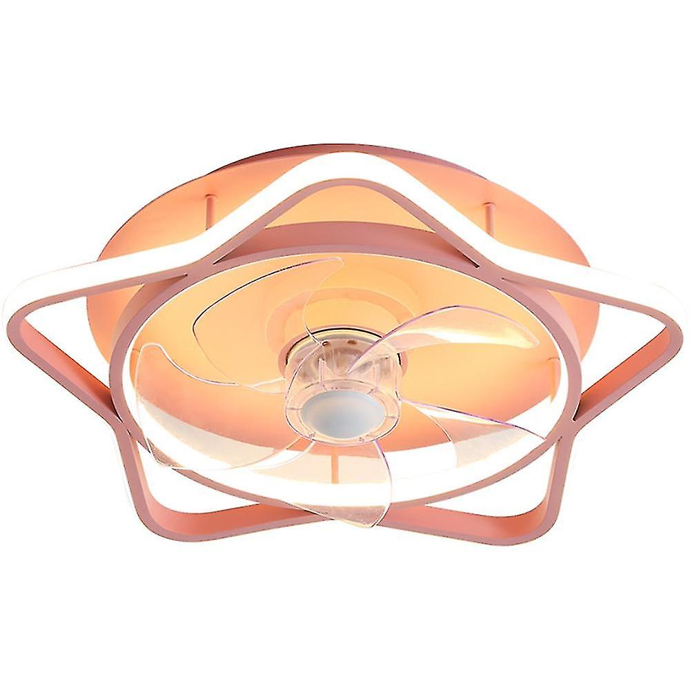 45Cm Ceiling Fan Light, 220v Led24w Pink