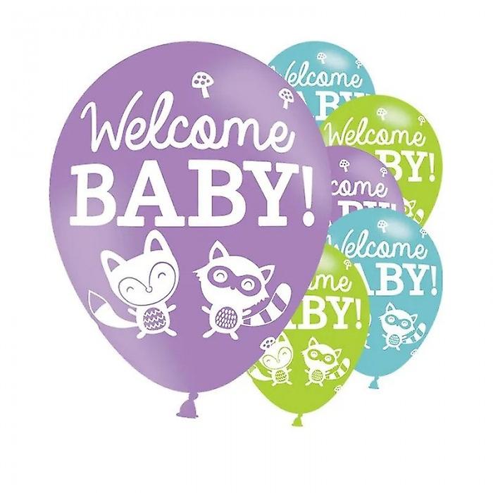 Amscan Welcome Baby! Latex Baby Shower Balloons (Pack of 6)