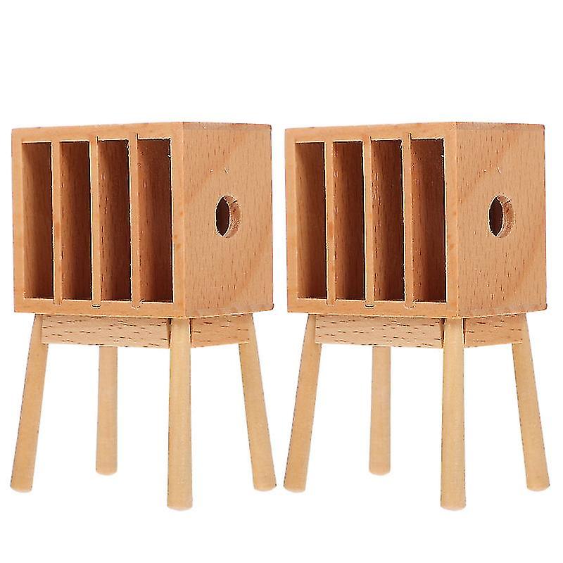 2pcs Mini House Bookshelf