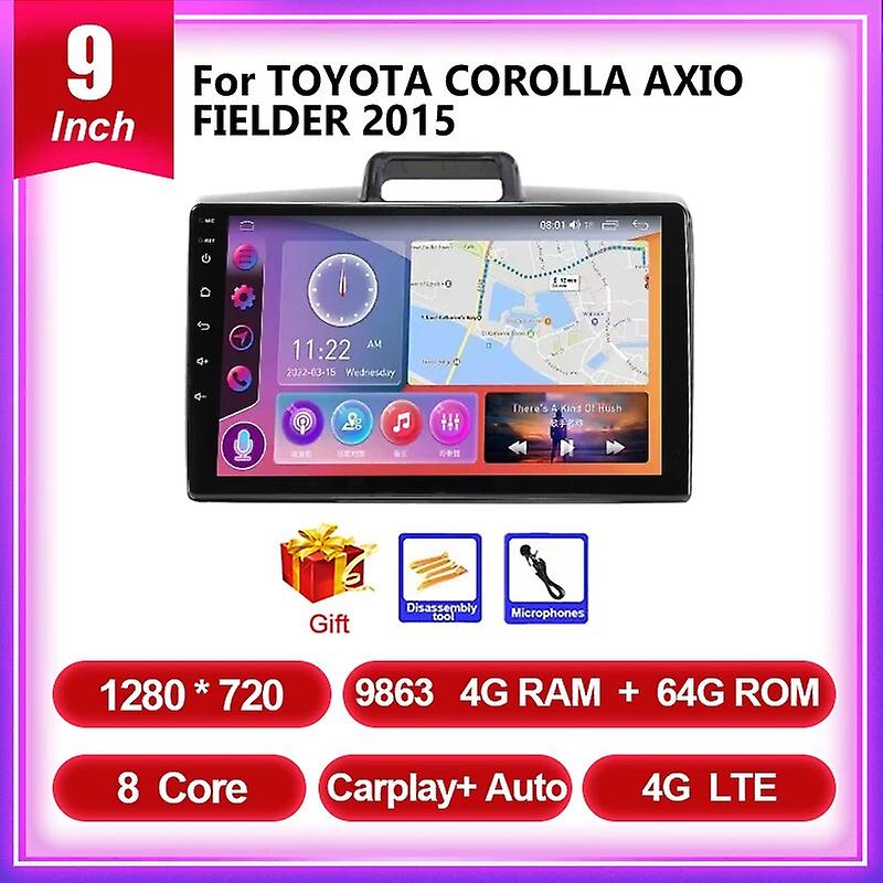 Android 11 Car Radio For Toyota Corolla Axio Fielder 2015-2017 Multimedia Player Gps Carplay Auto 8+128g Dps Ips Stereo