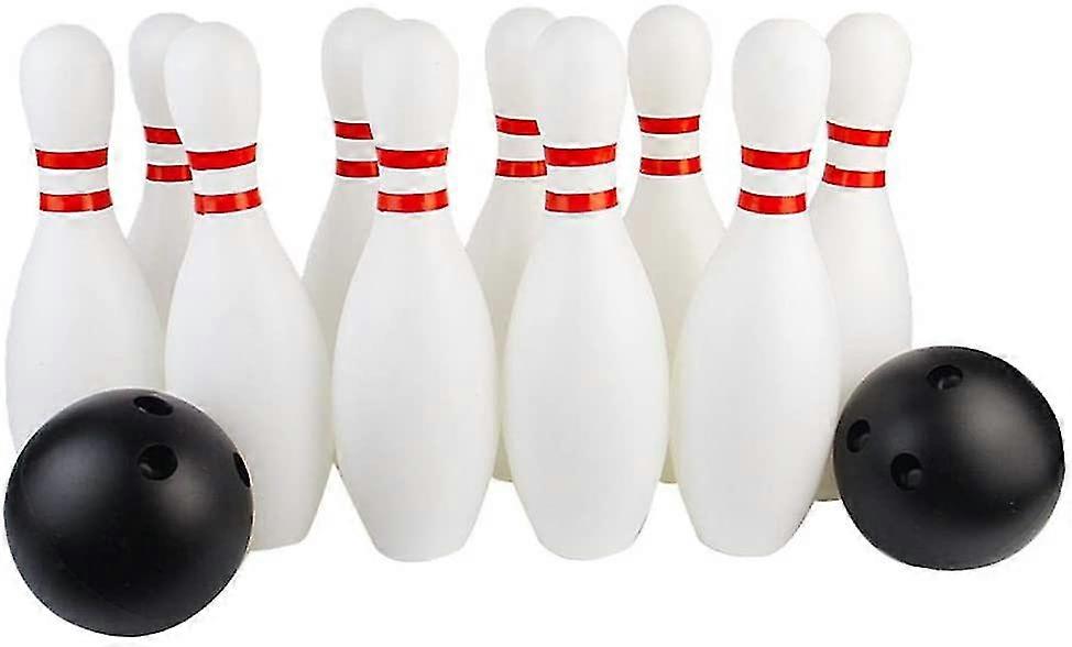 10x البولينج مجموعة Skittles لعبة مع 2 كرات اللعب التعليمية للأطفال - كما