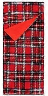 Christmas Elf Sleeping Bag, Pack of 2 Red Plaid Sleeping Bags for Elf Dolls, Red