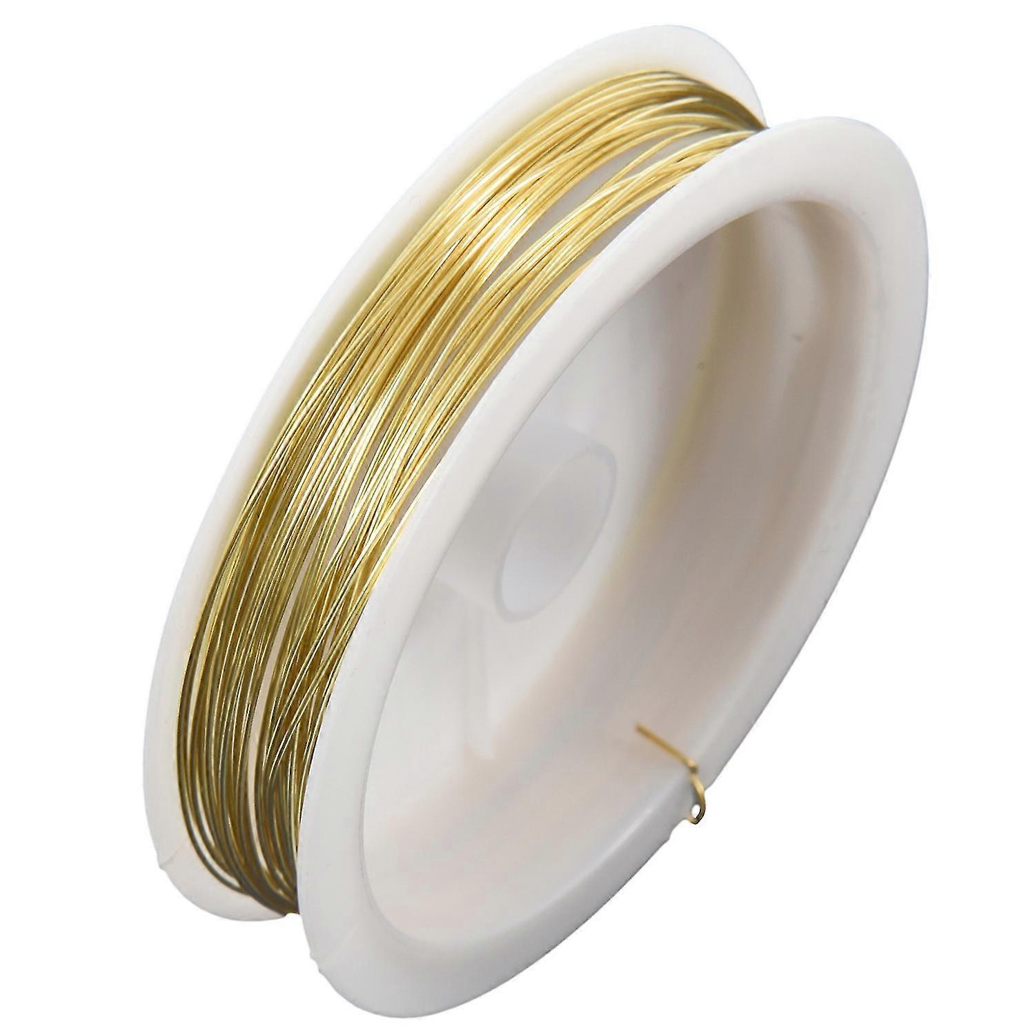 Coloured Brass Wire Gold 9m x 0.5mm