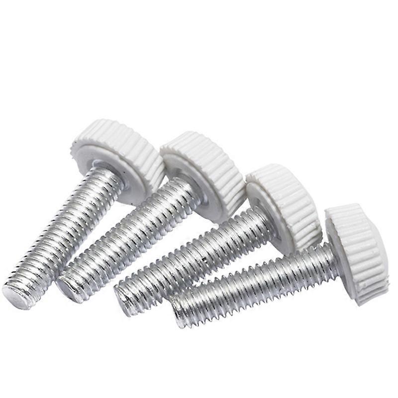 10/20 pezzi piccola testa rotonda in plastica con vite zigrinata per pollice bianco nero in bachelite in bachelite Knoba M4 M5 M6