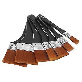 7Pcs Paint Brush Handle Set Nylon Paint Brushes Flat Board Brushes Nylon Hair for Painting, Timber Wall Painting Brushes