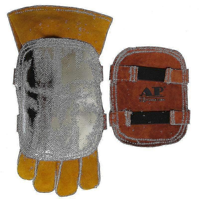 Cowhide Heat Shield, Welding Gloves, Aluminized Back Welding Pad Starlight