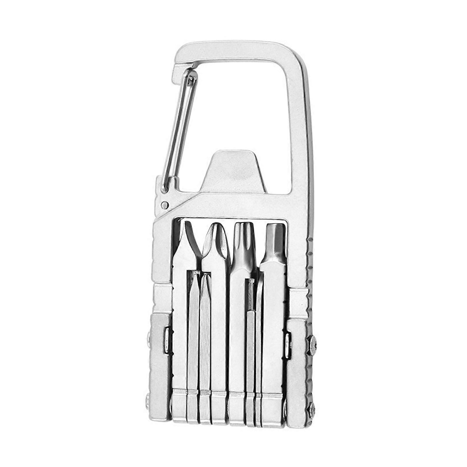 Multifunctional Screwdriver Compact Size Portable Screwdriver Carabiner Bottle Opener Versatile Mini Tool