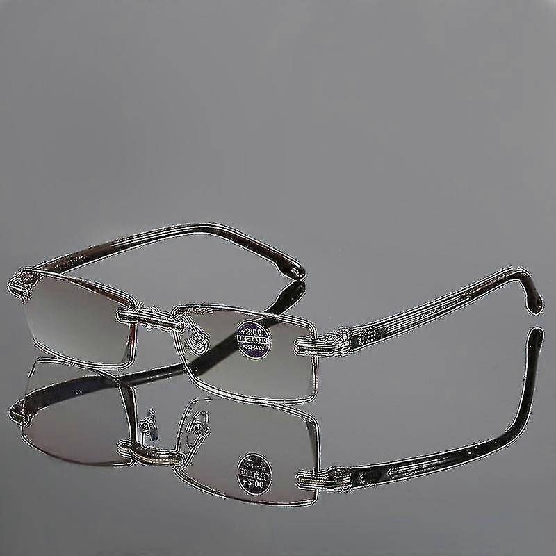Lunettes de lecture à monture métallique Hd Tr90 Lunettes de vue hypermétrope Hommes
