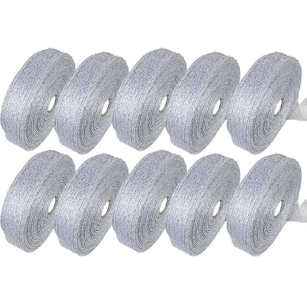 Balabela karácsonyfa szalag hálós csillogó szalagok dekorációs ajándék otthoni Xtmas fa party csomagolás DIY