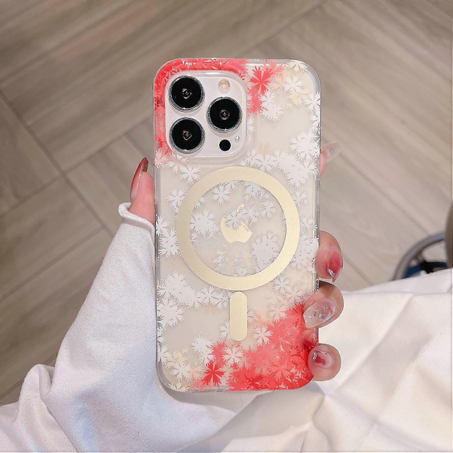 For iPhone 16 Pro Max Case Compatible with MagSafe Dual-Layer IMD Printed TPU+PC Anti-Drop Phone Cov