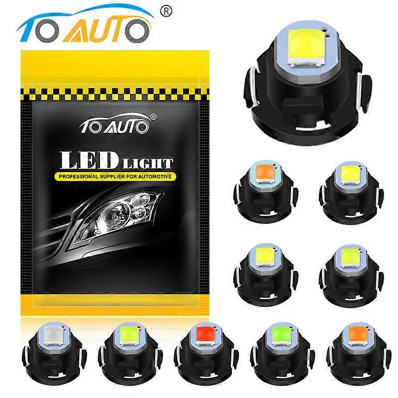 6pcs T3 LED T4.2 T4.7 Led Bulb Canbus 3030SMD Car Interior Lights Indicator Wedge Dashboard Warming Instrument Lamp 12V Auto