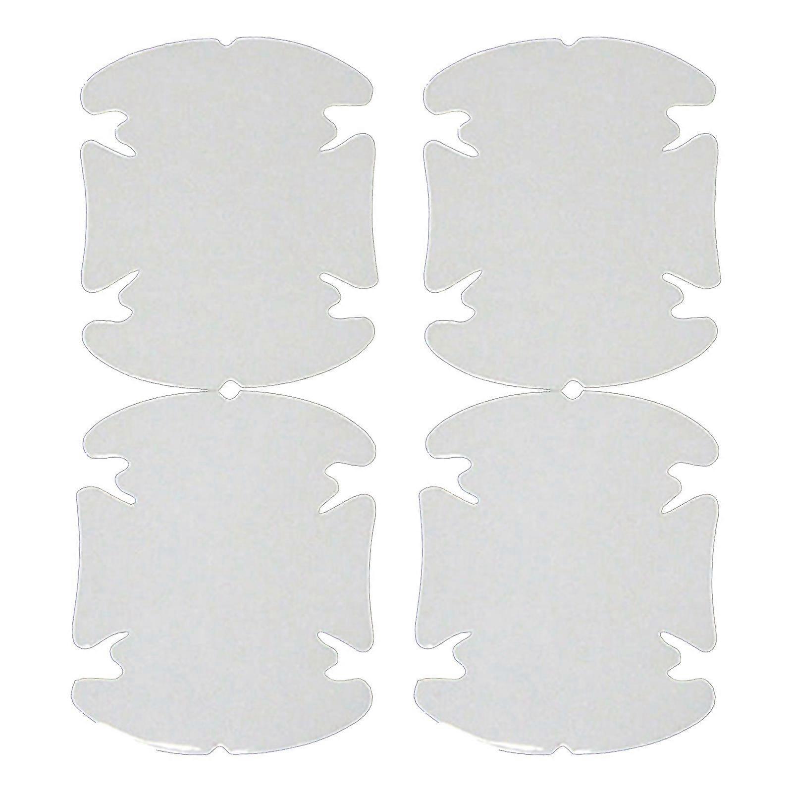 4pcs/set Universal Invisible Clear Car Door Handle Scratch Protector Film Sheet
