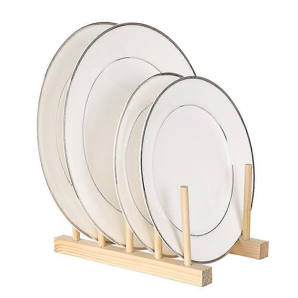 Support de panier à vaisselle en bois Support de couvercle de pot Sèche-vaisselle pour plat, bol, tasse, planche à découper - Type 1