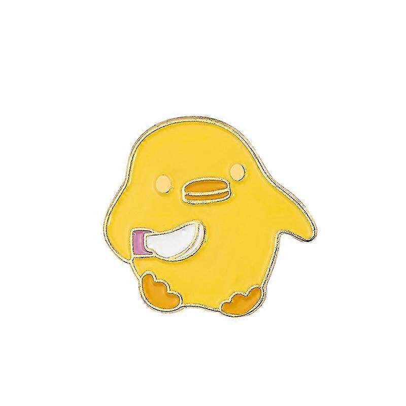 Cartoon Enamel Little Yellow Duck Childhood Animation Peripheral Brooch Pin