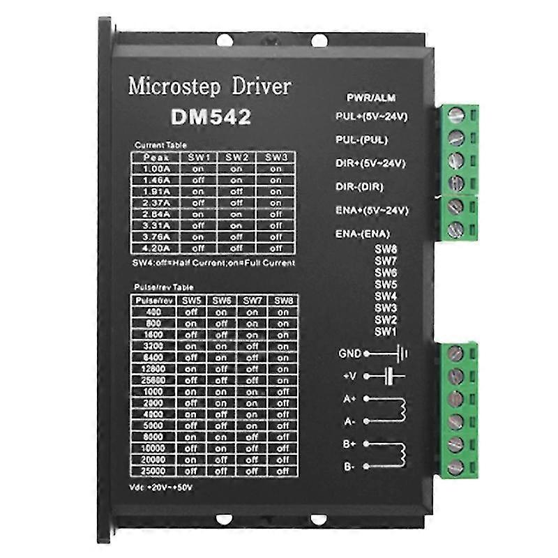 Stepper Motor Driver, DM542 Stepper Motor Driver Digital Driver Board for Nema 17, Nema 23, etc