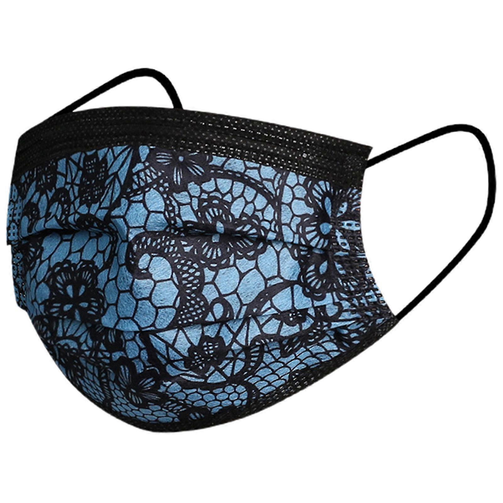 50-delt engangs voksen mund- og næsebeskyttelse Ansigtsmaske Åndbar støvtæt