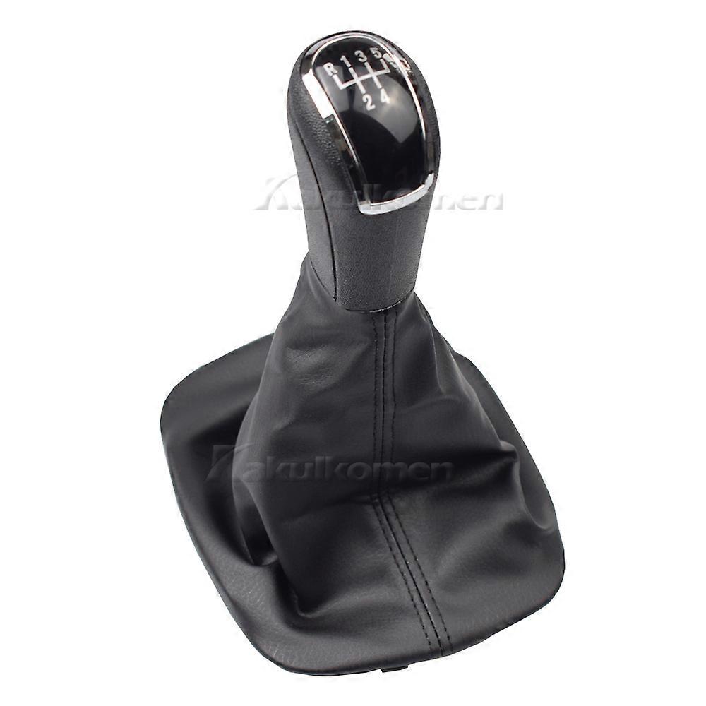 For Skoda Fabia MK1 1999 2000 2001 2002 2003 2004 2005 2006 2007 2008 Car-Styling 5 Speed Gear Stick Shift Knob Leather Boot