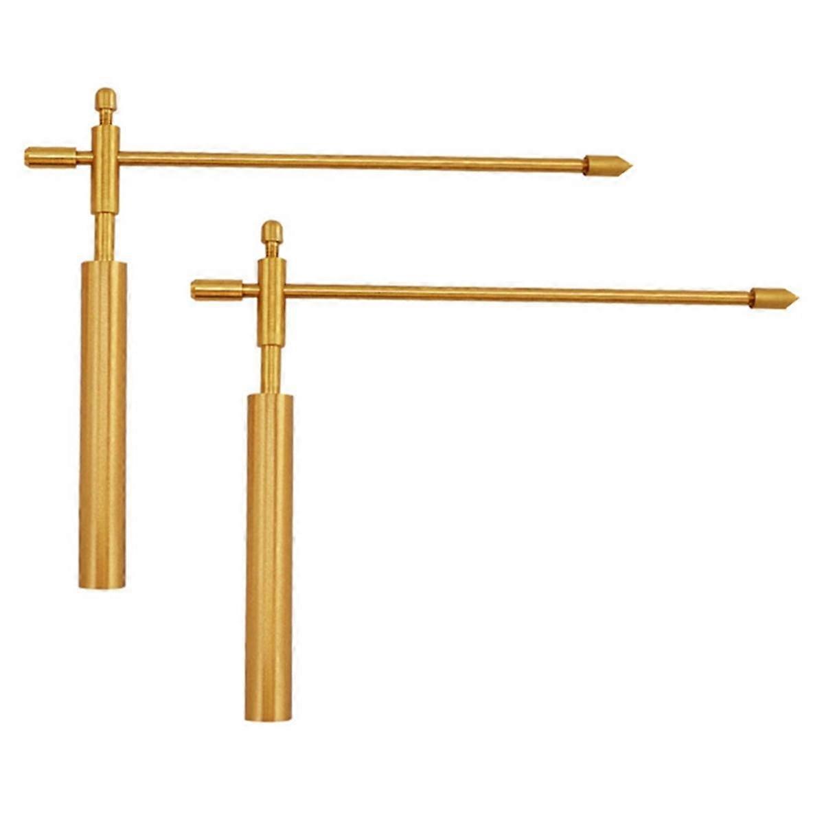 2pcs Copper Dragon Seeking Dowsing Rod Adjustable Detector