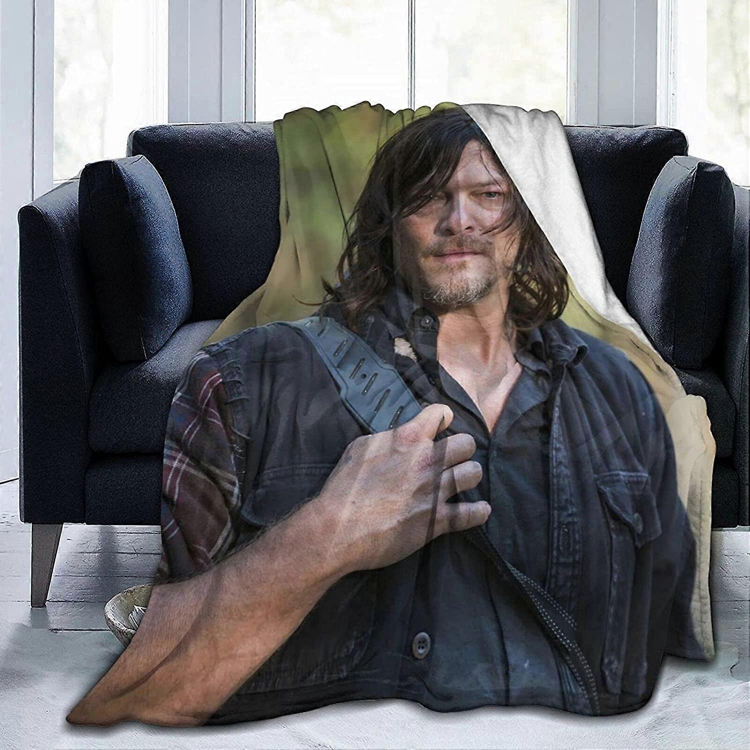 daryl dixon fleece tæppe kaste tæppe letvægts superblød hyggelig luksus sengetæppe mikrofiber -t357-SYS21624