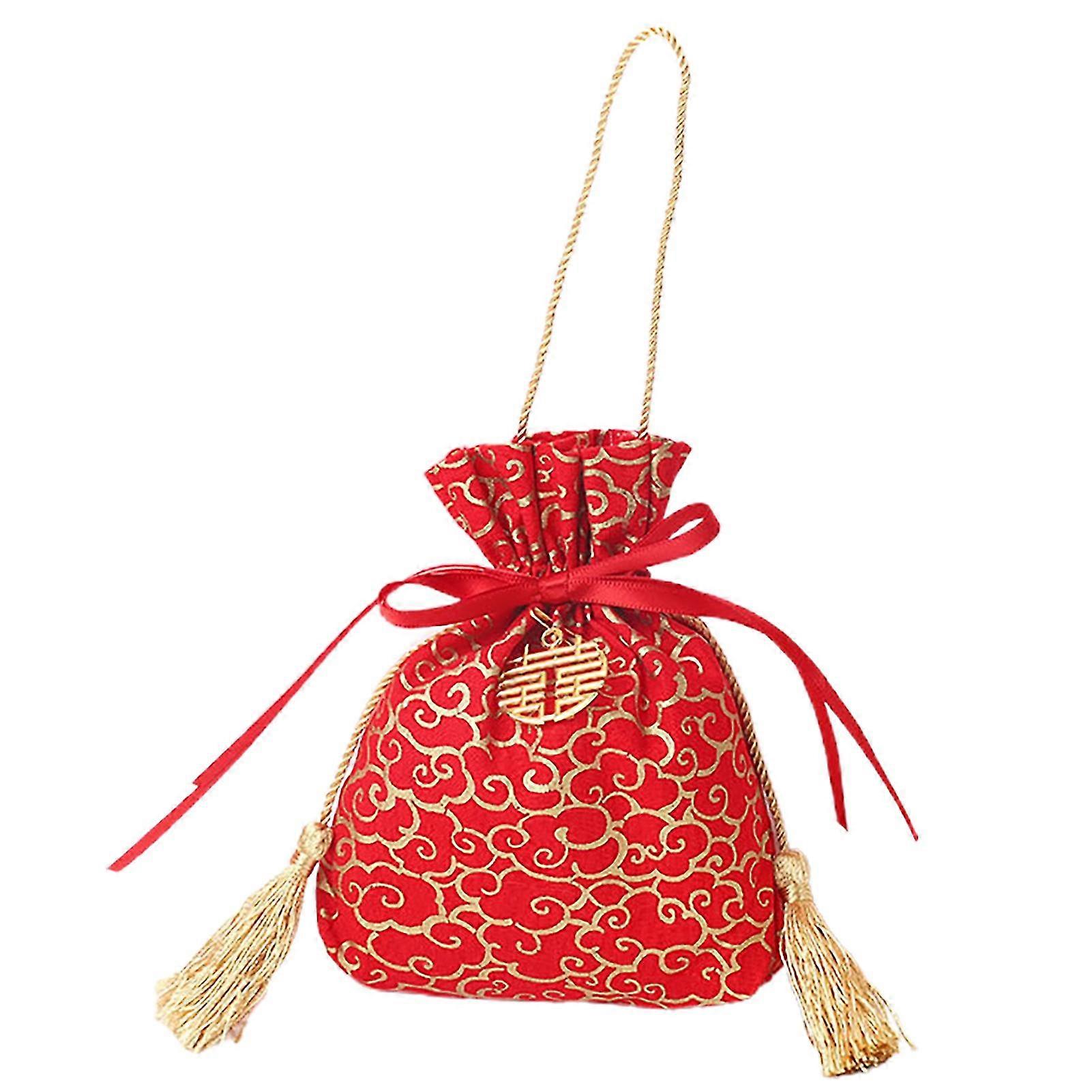 Mengxi Gift Bag With Drawstring Multifunctional Fabric Strong Load-bearing Candy Pouch For Wedding