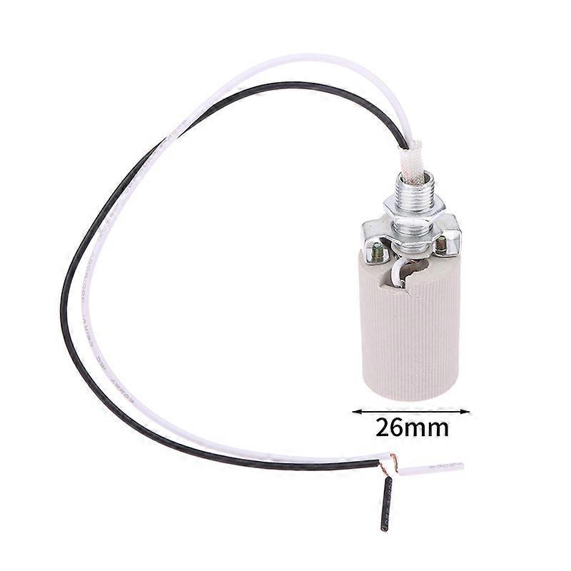 LED Light Ceramic Screw Heat Resistant Adapter Home Use Socket Round For E14 Bulb Base E27 Lamp Holder With Cable