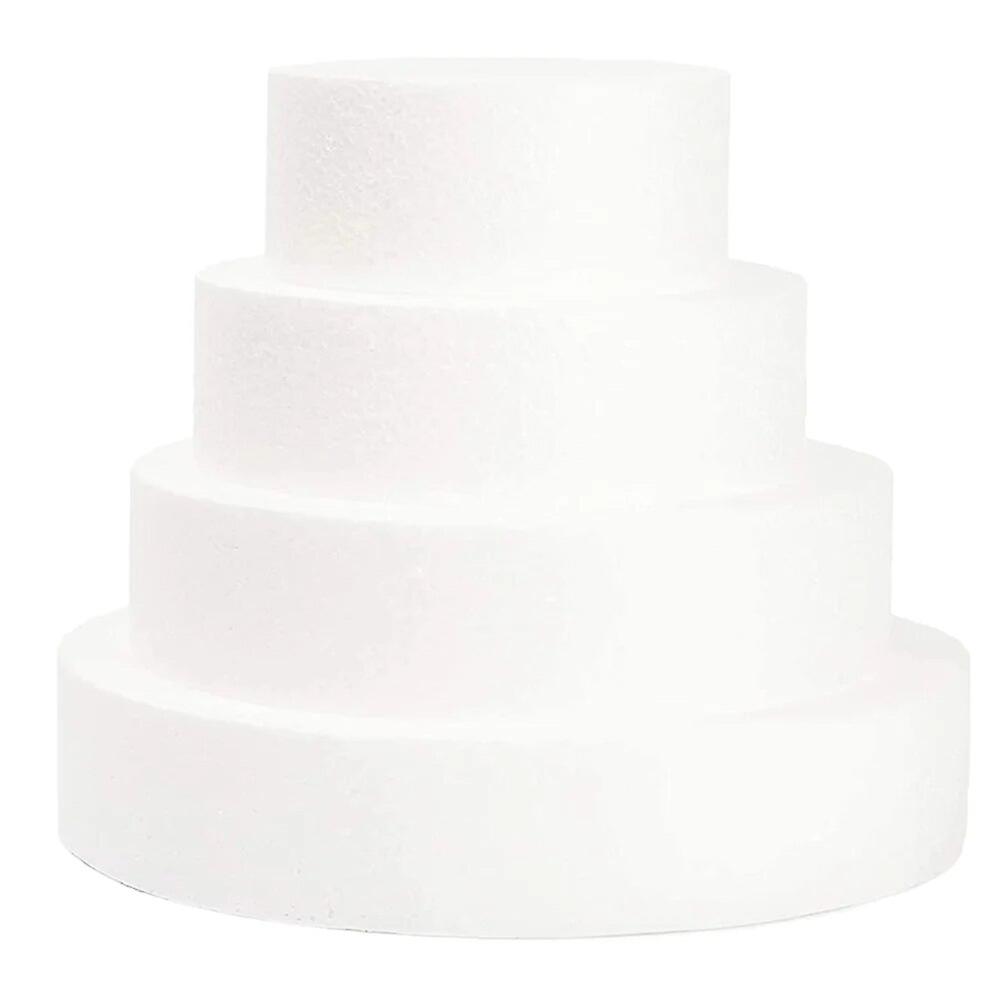 Cake Dummy Dummies Foam Fake Rounds Reusable Round Wedding Tool Birthday Decorating Stand Rotating Model Diy Practicing