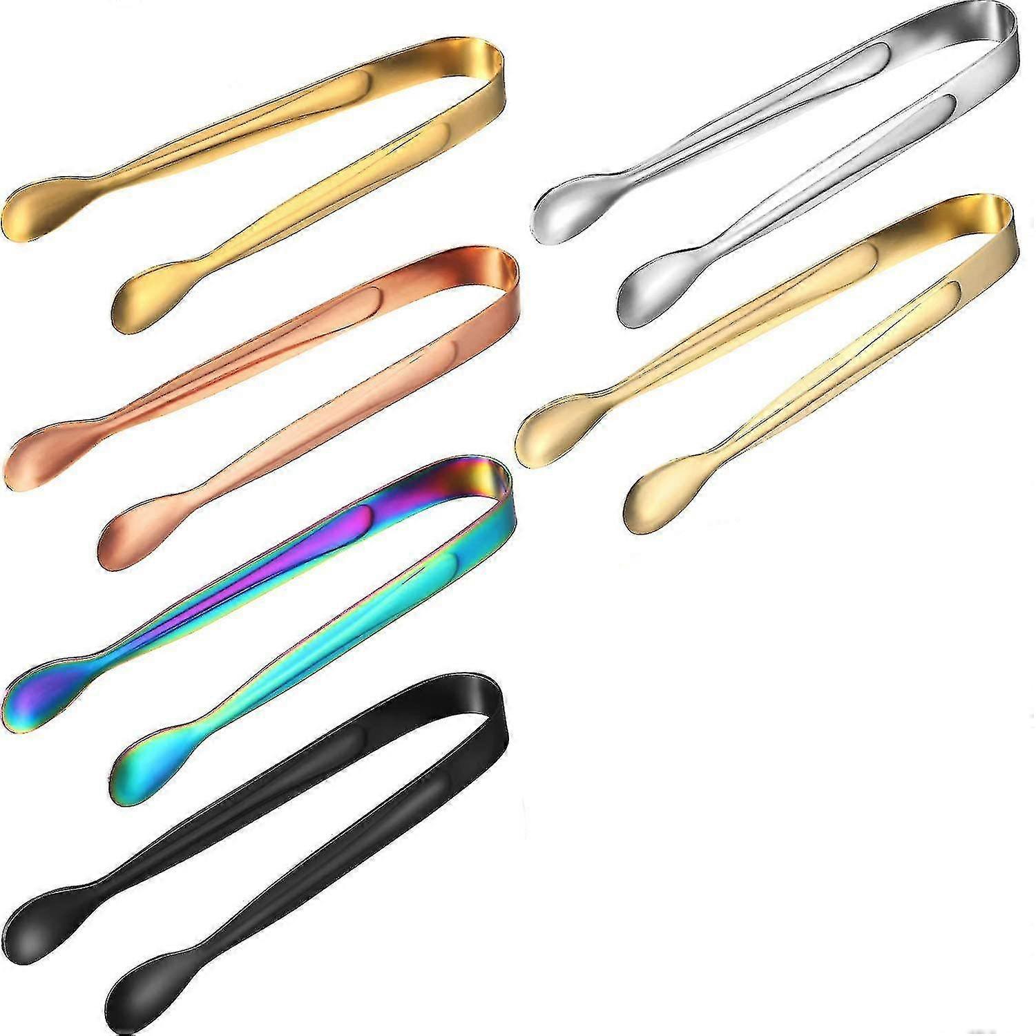 rustfritt stål sukker tang sett, isbit tang bakverk tang6pcs