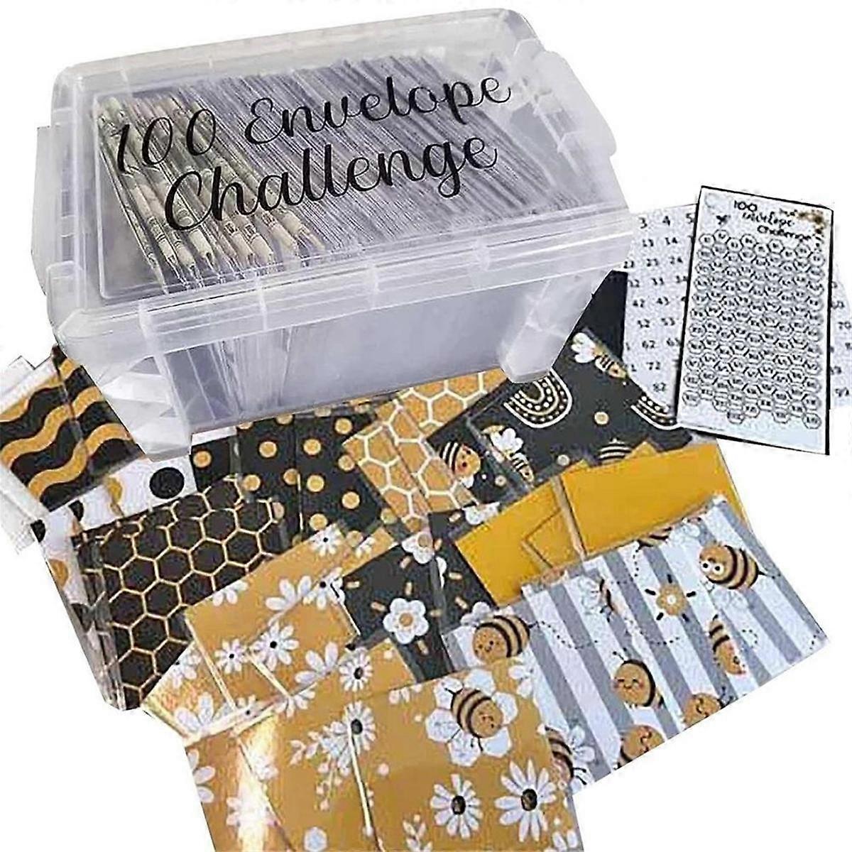 100 Envelopes Challenge Budget Planning Handbook Mastering the Progress with Storage Box for Repay
