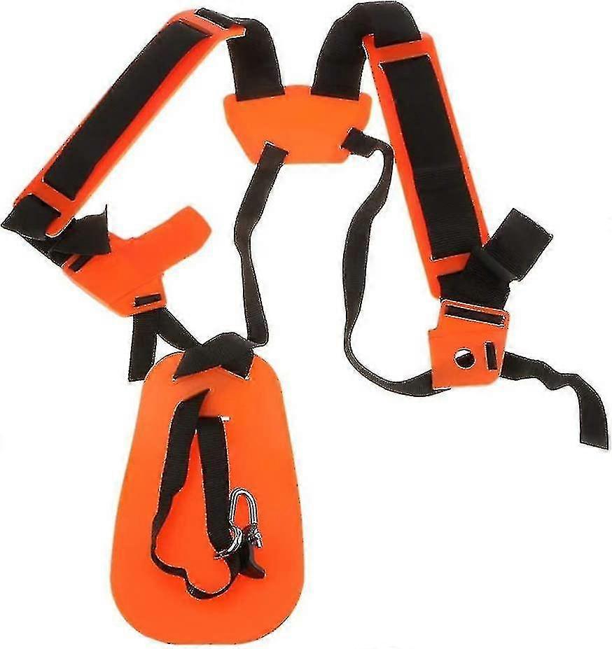 רצועת חותך נוחות רצועת כתף כפולה מרופדת קצרה עבור חותכי מברשות רתמה גן ברוסטר מחזיק חגורת חותך כתום