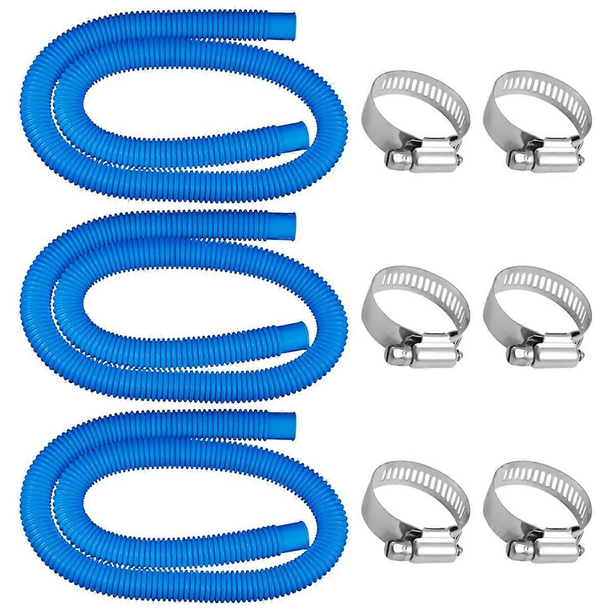 Pool Pump Replacement Hose,1.5M for Compatible with Filter Pump 300,330,530 and 1000 Pool Include 6