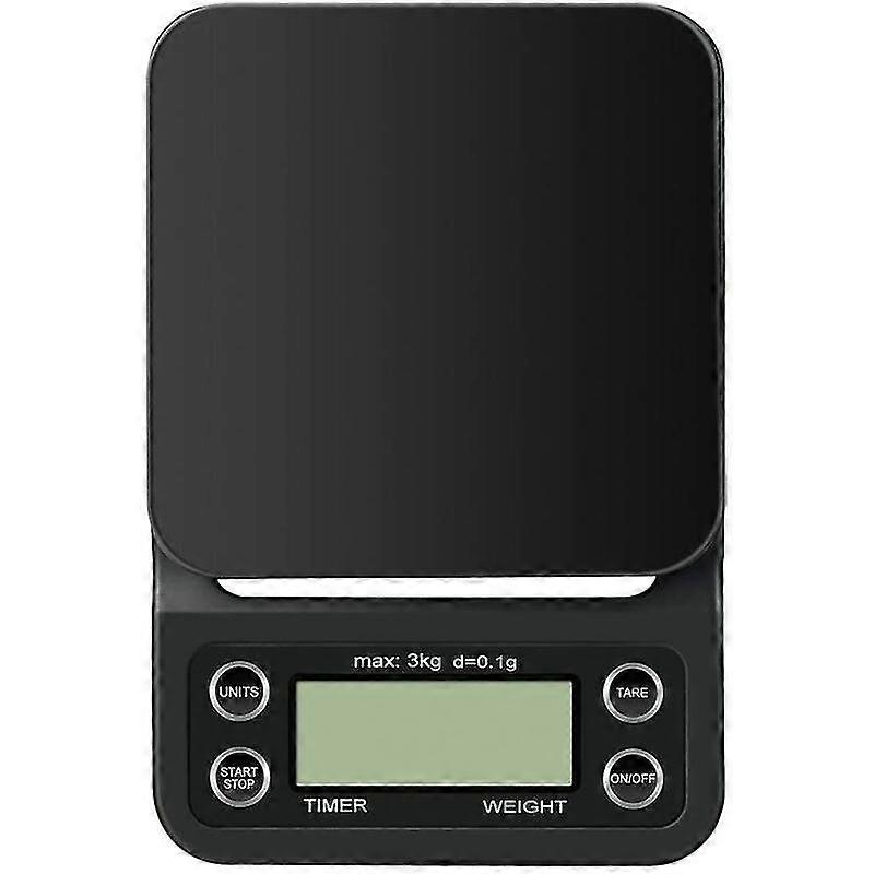 Kitchen Scale, Digital Coffee Scale With Timer, 6.6lb / 3000g, Jewelry Scale With Lcd Display
