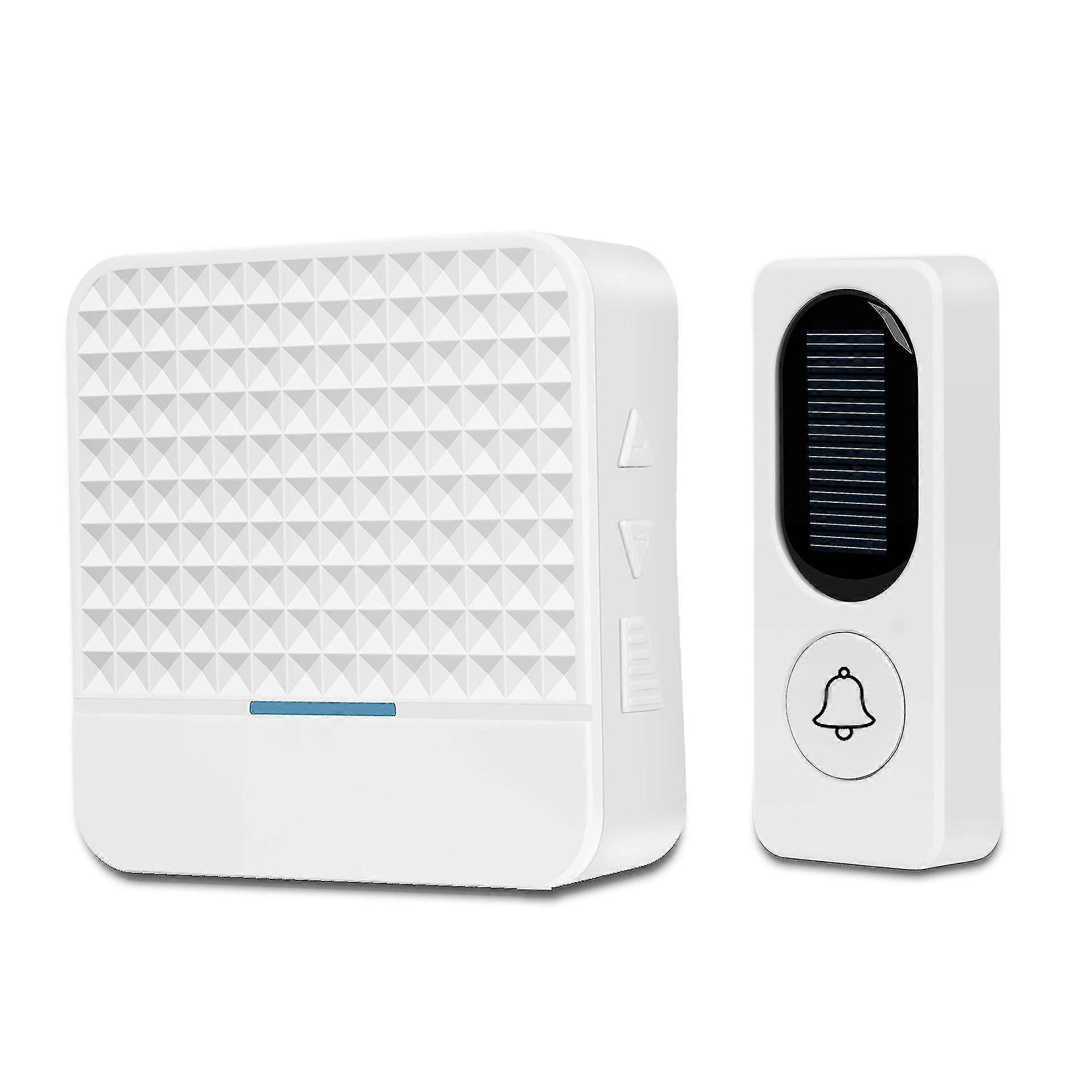 Waterproof Wireless Doorbell, Wireless Solar Electronic Doorbellwhite Battqx
