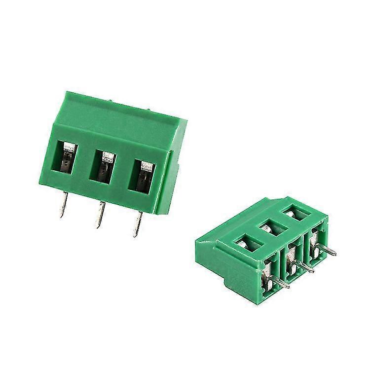 Suxm Premium 3 Position 3 Pin Plug-in Pcb Terminal Block, 5.08mm Pitch Pcb Mount Screw Terminal Block Connector (300v / 25a, Green-60pcs)