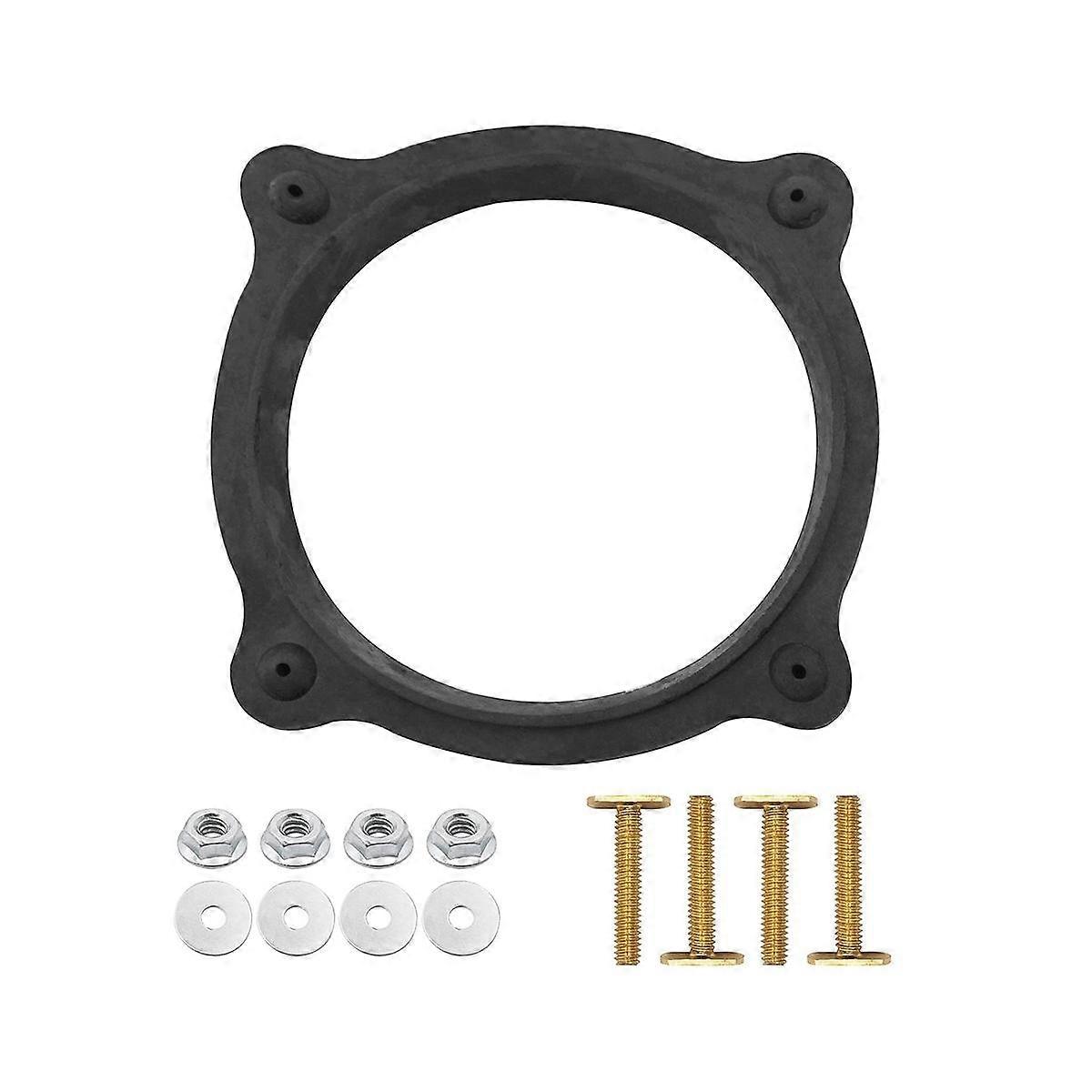 385310063 Floor Flange Seal and Mounting Kit Replacement for Select / RV Toilet Black
