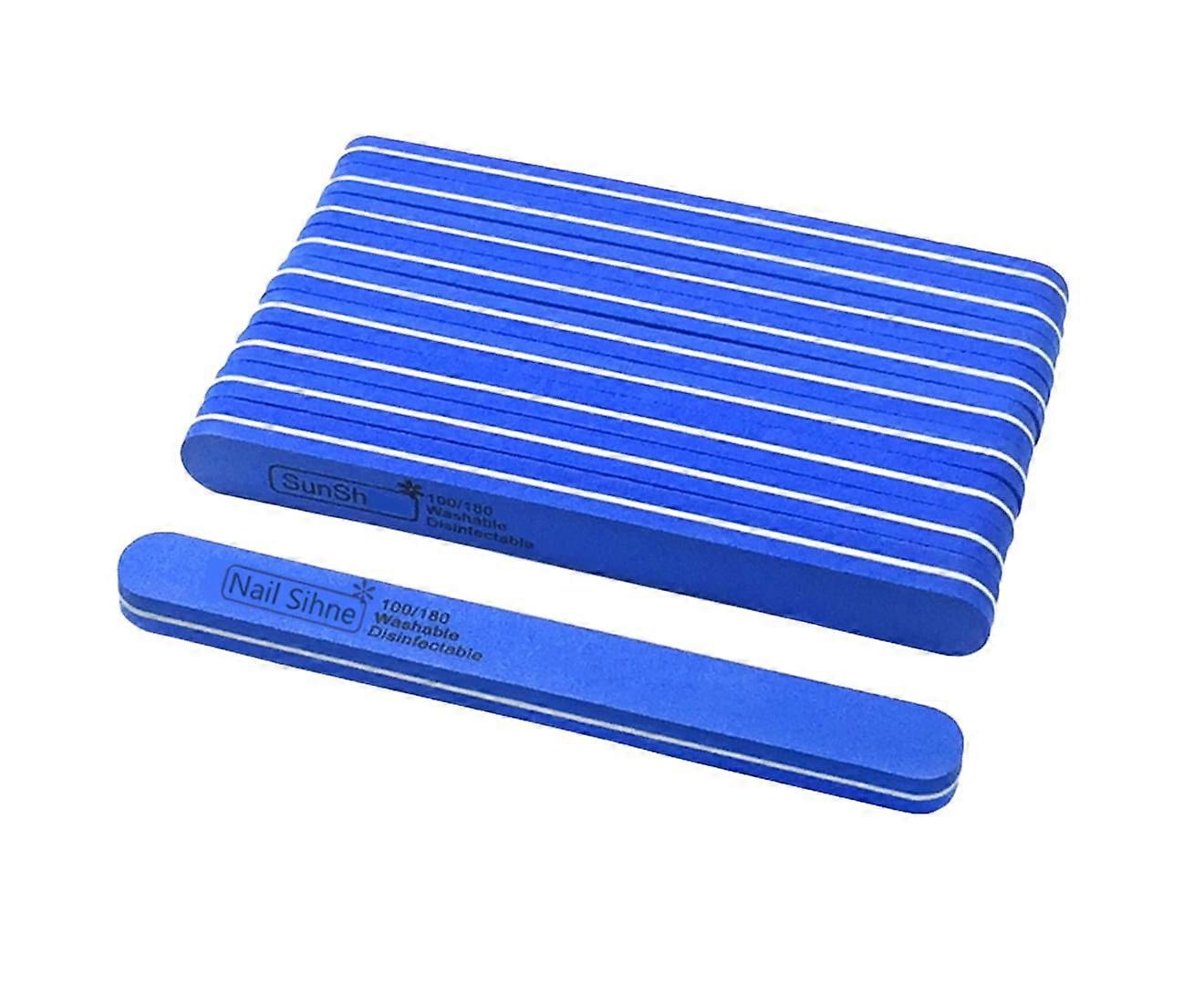 20PCS Nail Polishing Strip Sponge File Double Sided-Bluemake up