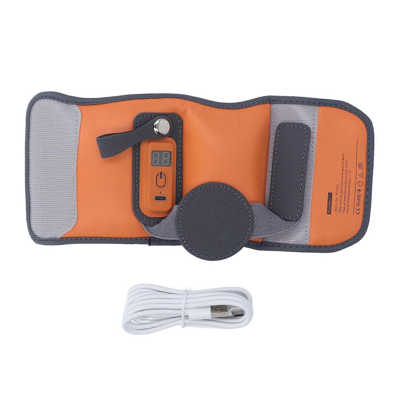 Baby Bottle Insulation Cover Bottle Warmer USB Interface 5 Speed Temperature Adjustment Baby Milk Heat Keeper Baby Bottle Warmer Orange
