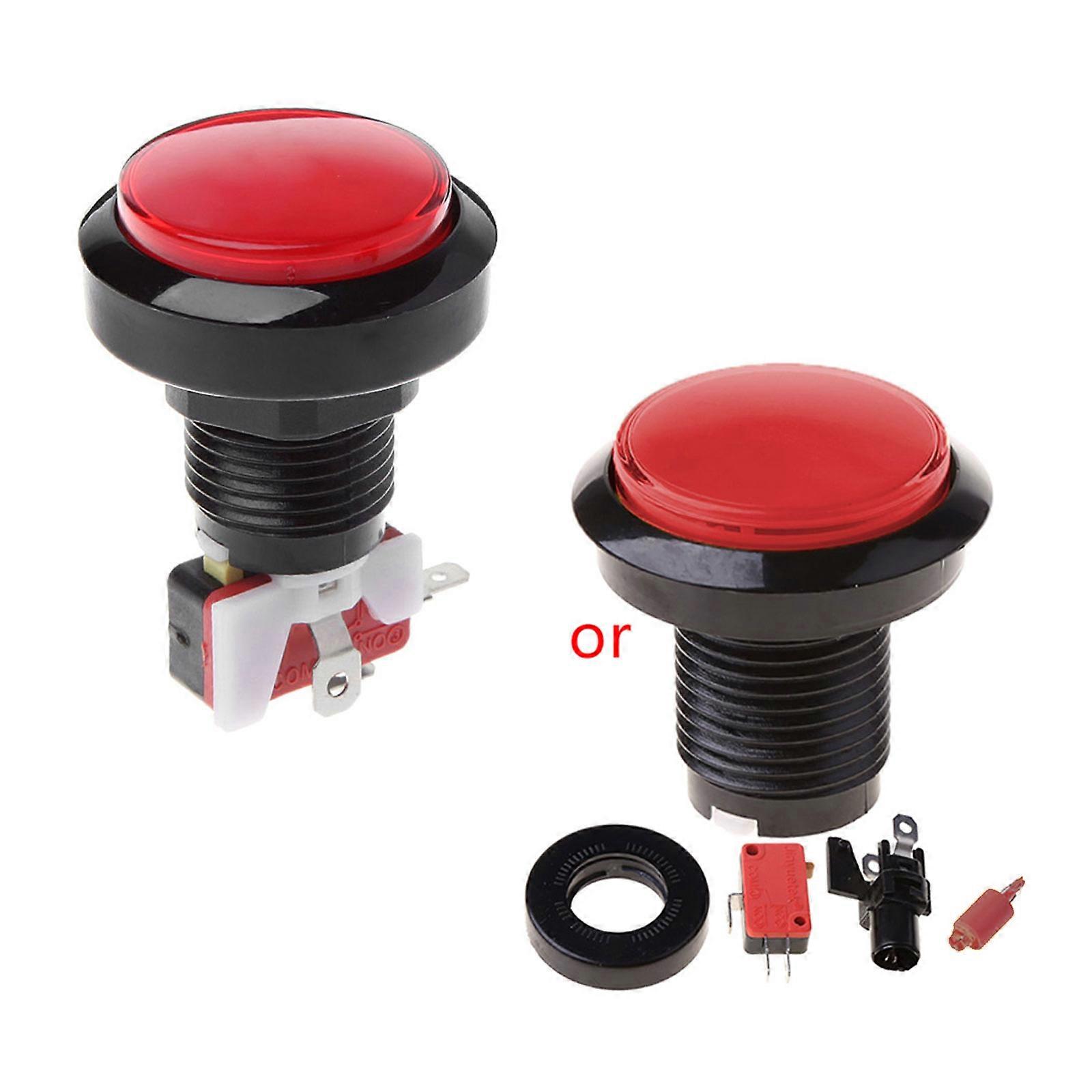 Game Push Button 45mm Round 12V LED Illuminated Push Button Switch Micro Switch