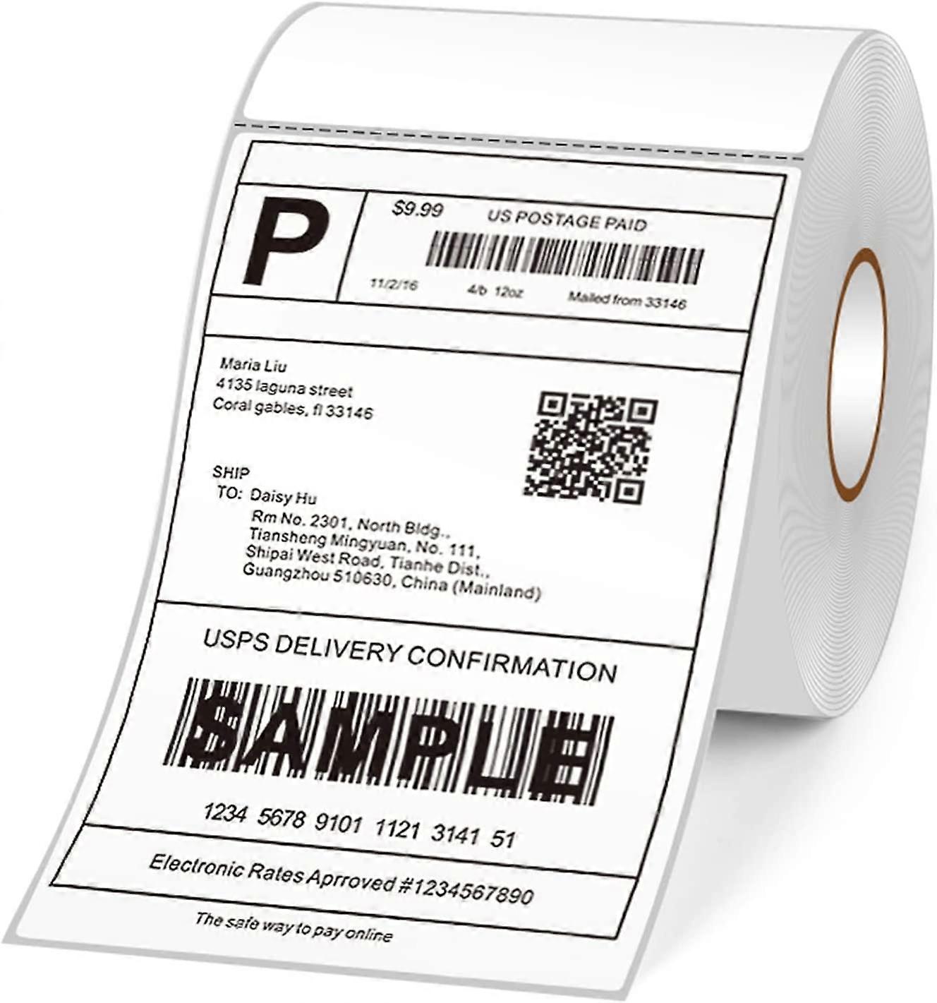 Thermal Shipping Labels Shipping Package Thermal Printer All-Purpose Label Paper Sticker Self-adhesive Suitable for Zebra Amazon UPS Ebay Shopify Labe